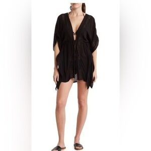 ELAN black Beach Pool cover up size small